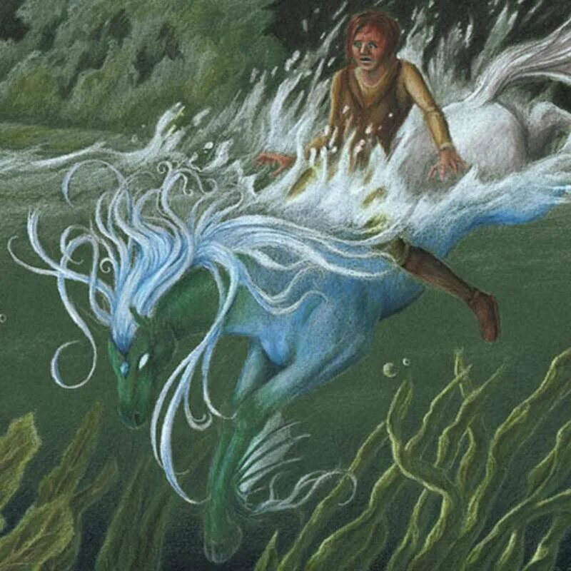 Водяная лошадь это. Келпи Русалка. Келпи водяной дух. Келпи мифология.