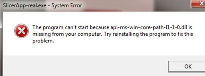 Отсутствуют файлы api ms win. Api-ms-win-core-path-l1-1-0.dll. файл отсутствует. crt math.