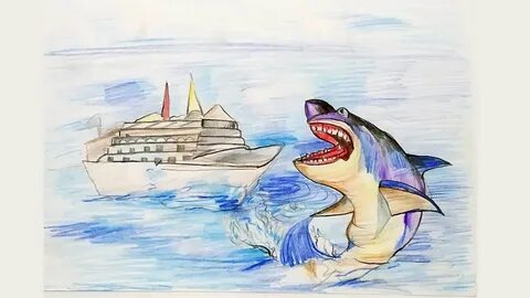 Нарисовать рисунок к рассказу толстого акула