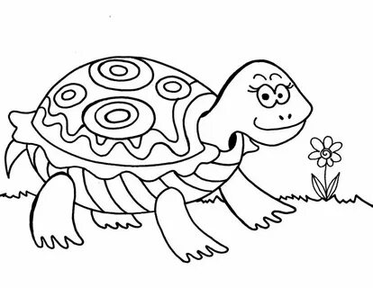 Desenho de tartaruga para colorir e pintar