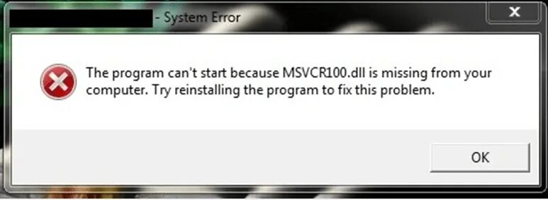 Msvcr100.dll. Запуск программы невозможен отсутствует msvcr100 dll. Виндовс 10 ошибка msvcr100.dll. Windows 7 Error msvcr100 dll.