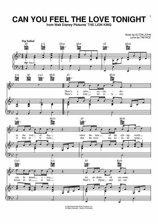 Can you the love tonight текст. Can you feel the Love Tonight Ноты. Элтон Джон can you feel the Love Tonight. Elton John can you feel the Love Tonight Ноты. Can you feel my Heart Ноты.