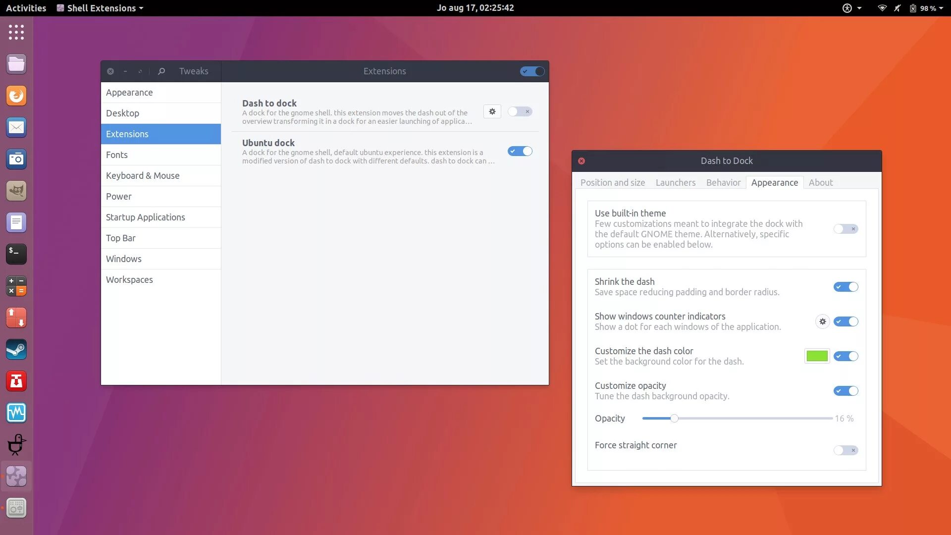 Убрать ubuntu. Ubuntu 17.10. ubuntu dock. linux dash to dock. dock bar for linux.