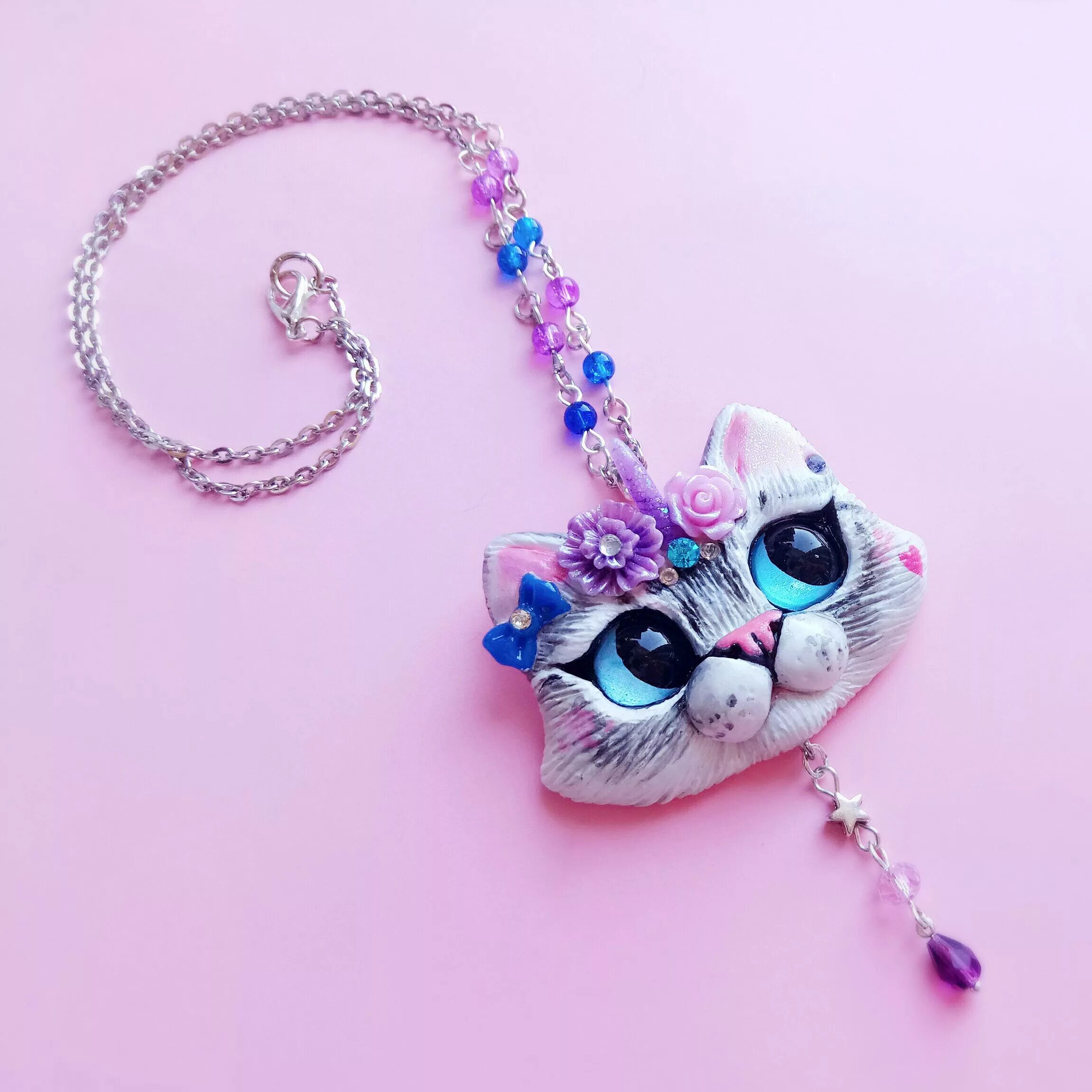 котик из полимерной глины