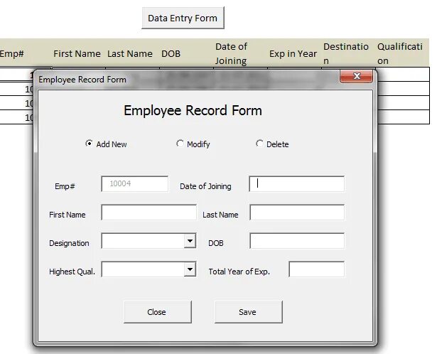Vb forms