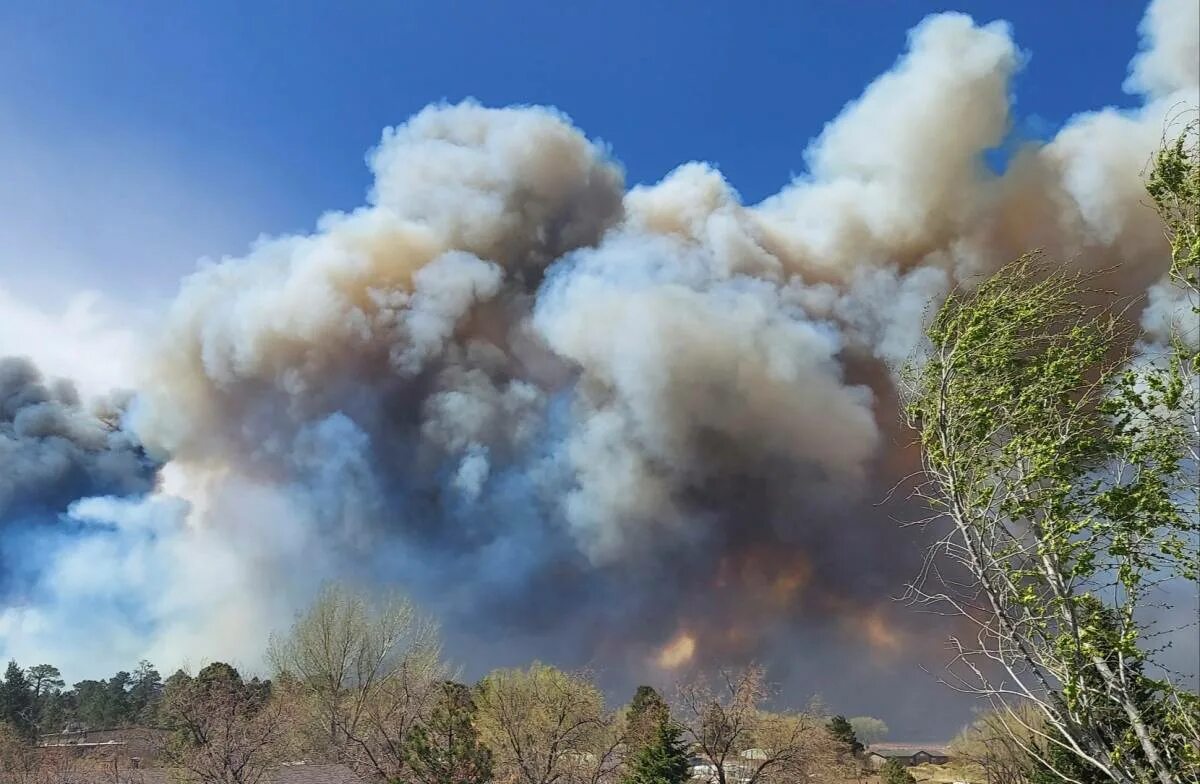 Природные пожары. Пожар в Аризоне. Угольный пожар в американском Городке. Высота сгорела