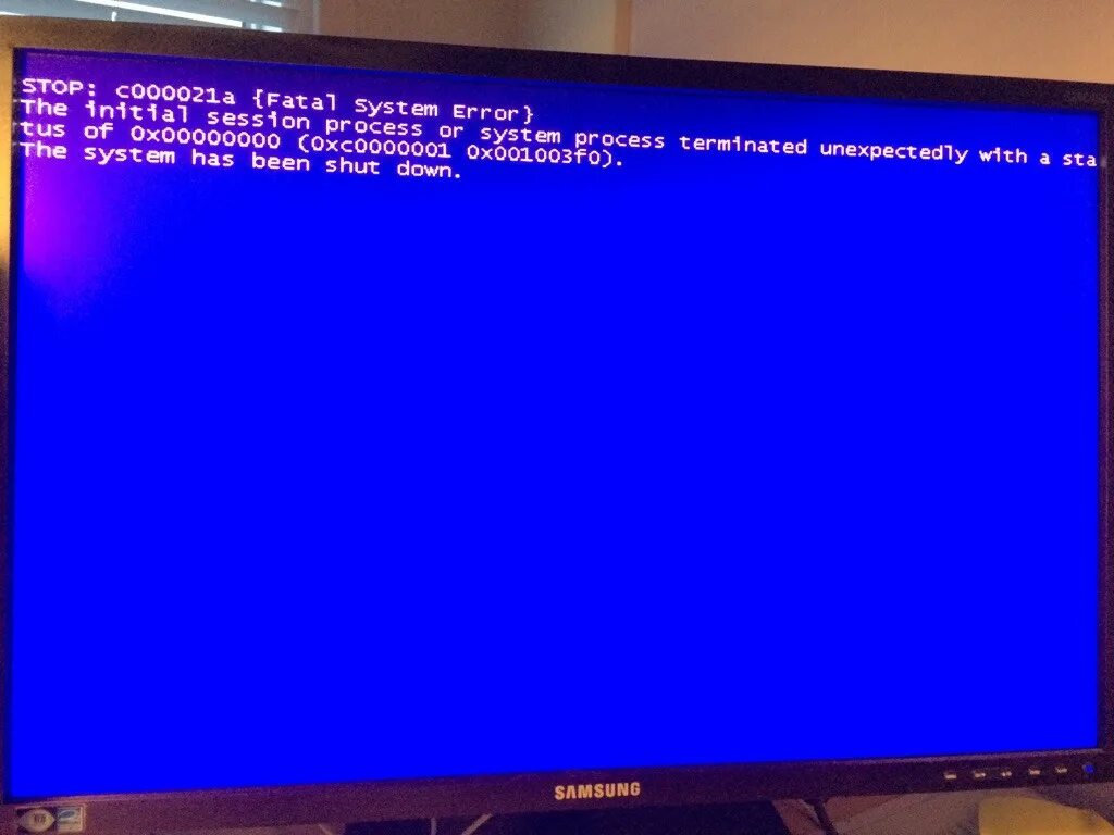 Error process terminated. Stop c000021a. синий экран смерти c000021a. c000021a. fatal system error.