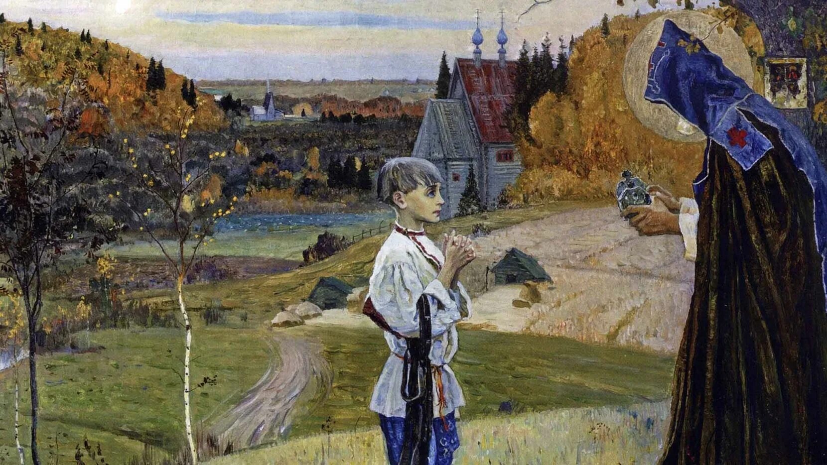 Образа несут. Михаил Нестеров «видение отроку Варфоломею» 1889–1890.. Отрок Варфоломей картина Нестерова. М.В. Нестеров. «Видение отроку Варфоломею». 1889–1890.. Явление отроку Варфоломею Сергий Радонежский.