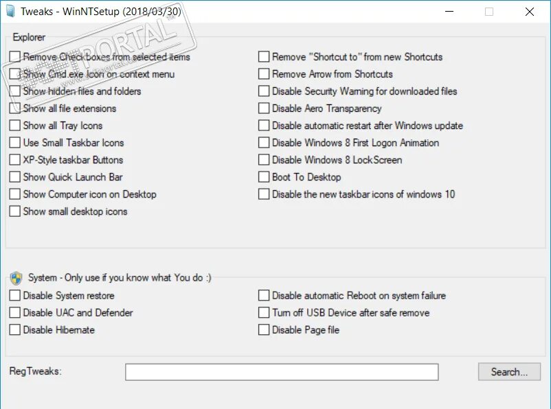 Disable page