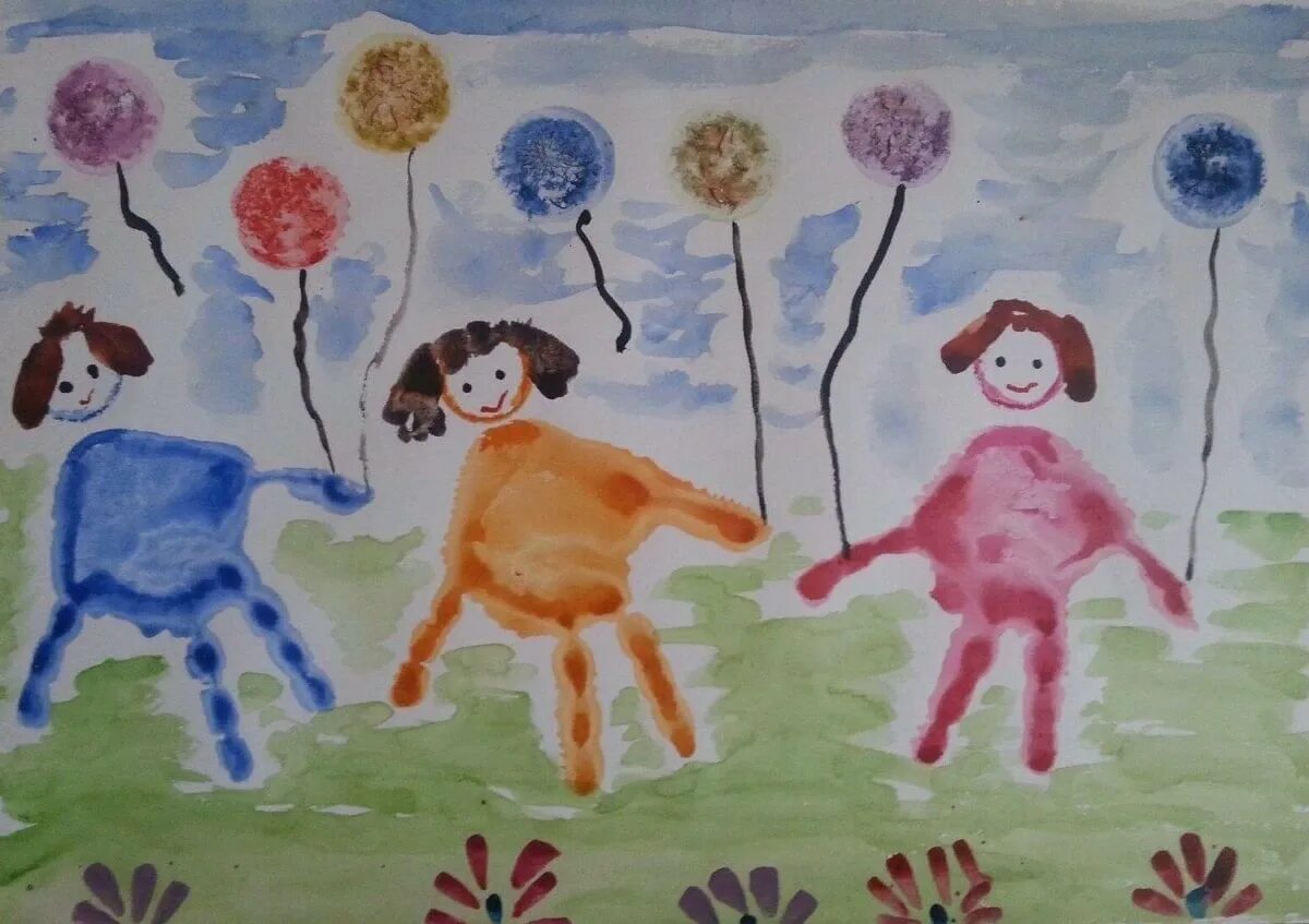 мир глазами детей. детский рисунок. картинки детские для садика. живопись татьяны дерий. занятие на тему детство.