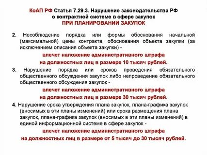 Нарушение контрактной системы