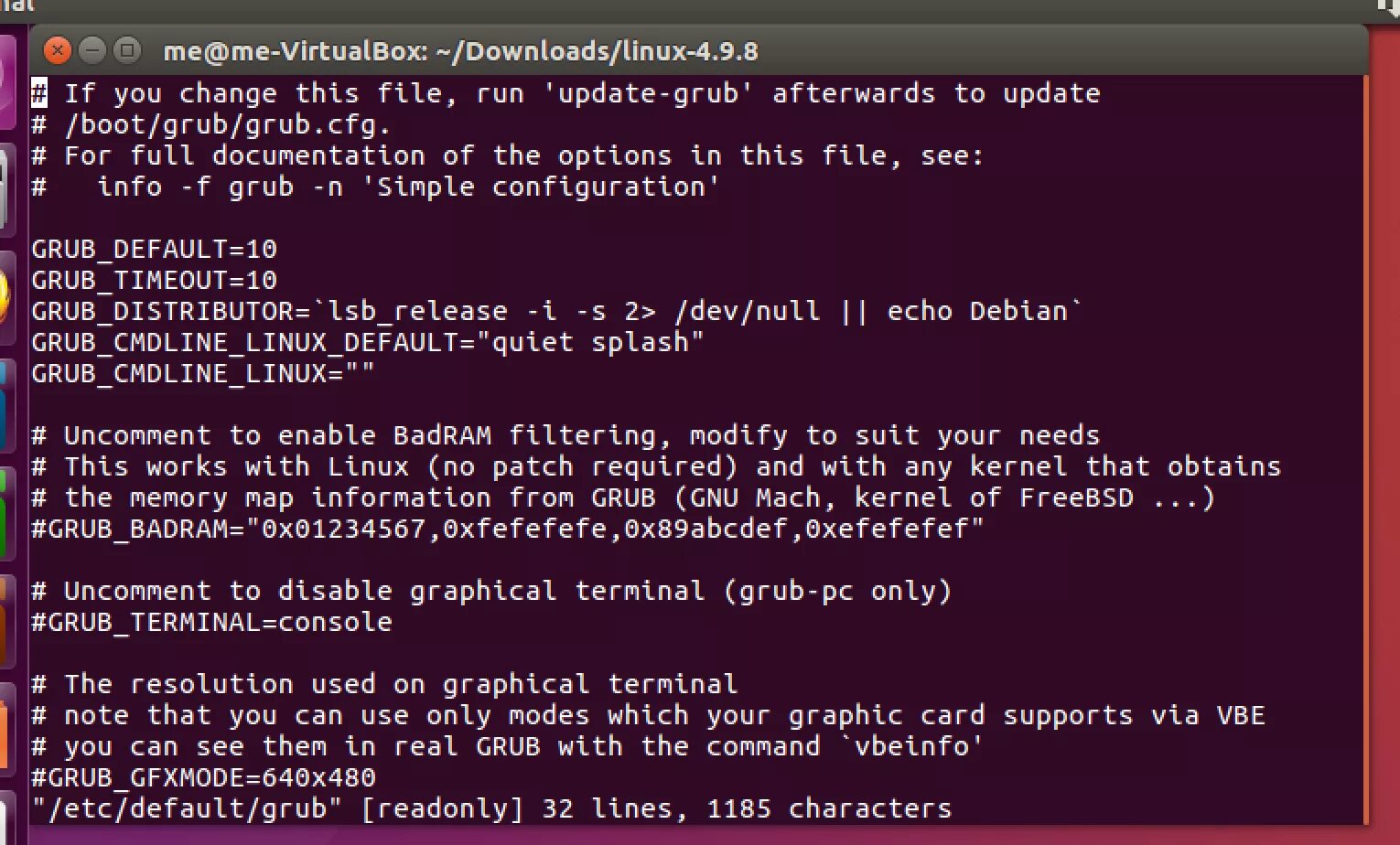 Ubuntu Grub. Grub консоль. Ошибки в ядре Linux. Patch Linux.