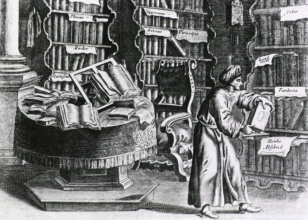 Library of medicine. Средневековая библиотека. Библиотека в средние века. Книжная гравюра.