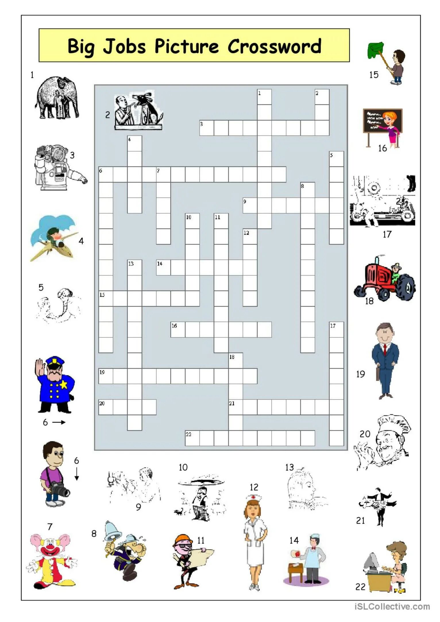 Your crossword. Кроссворд на английском. Crossword на английском. Jobs задание по английскому. Задания по профессиям на английском языке.