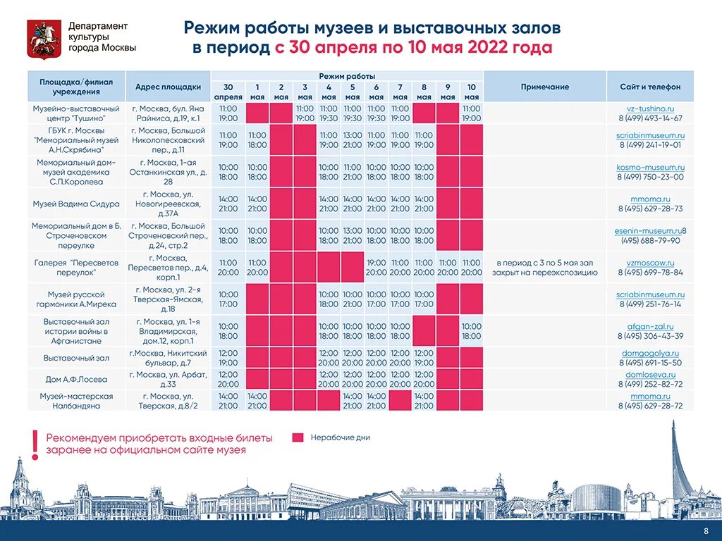 Работа в майские дни