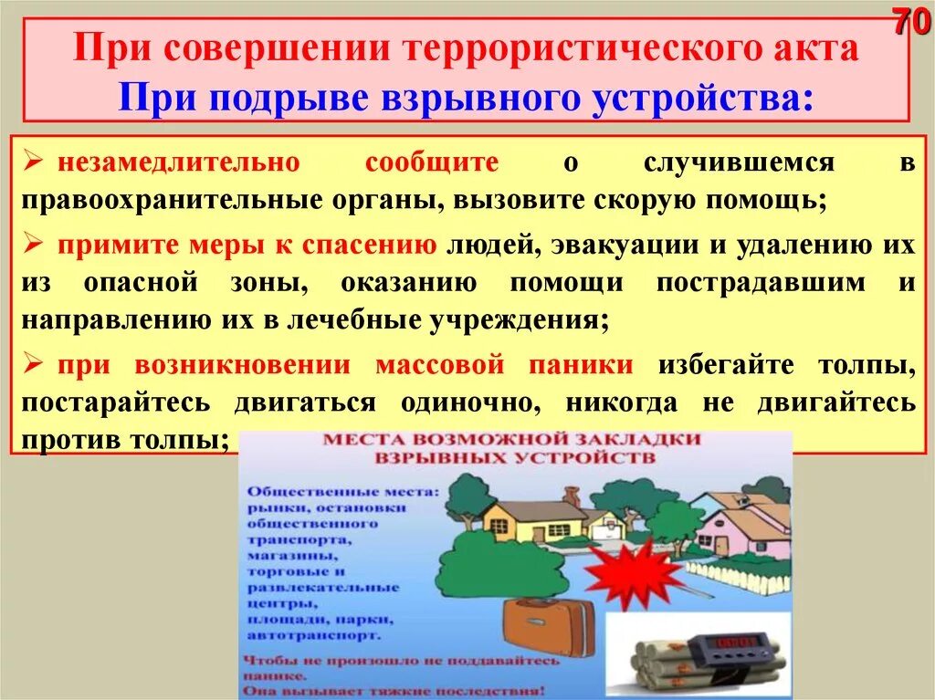 Алгоритм действий при подрыве взрывного устройства. Совершение террористического акта. Алгоритм действий при обнаружении взрывного устройства в школе. Алгоритм действий при обнаружении взрывного устройства. Порядок действий при обнаружении признаков подрыва дома