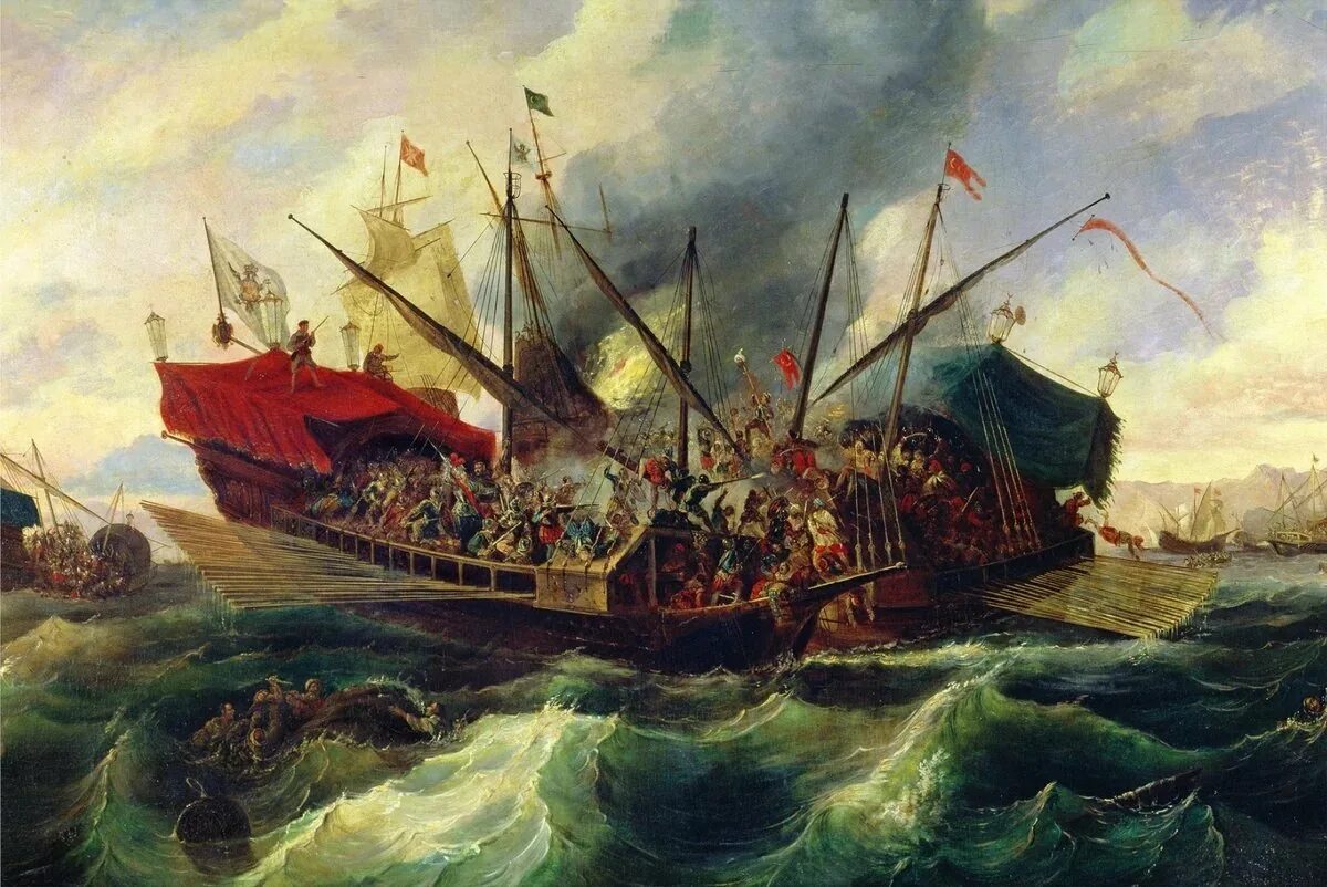Сражение турецкий. Битва при Лепанто 1571. 1571 Морская битва при Лепанто. В битве при Лепанто, 1571 г.. Битва при Лепанто. 1571 Год.