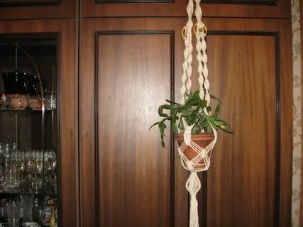 Плетение кашпо из искусственного осьминожка