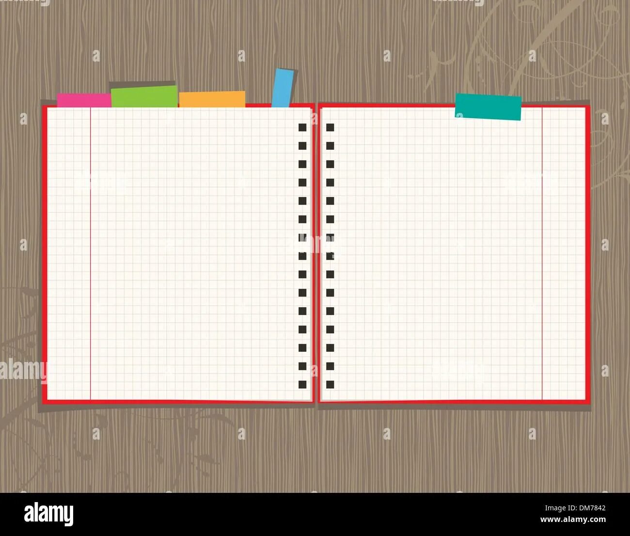 Open page. Конструкция тетради. open notebook.