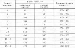 Вес бычка по месяцам таблица СПОСОБ ПОЛУЧЕНИЯ БЕЛКОВОГО ГИДРОЛИЗАТА ИЗ МЯСНОГО ИЛИ МЯСОКОСТНОГО СЫРЬЯ ТУШЕК Н