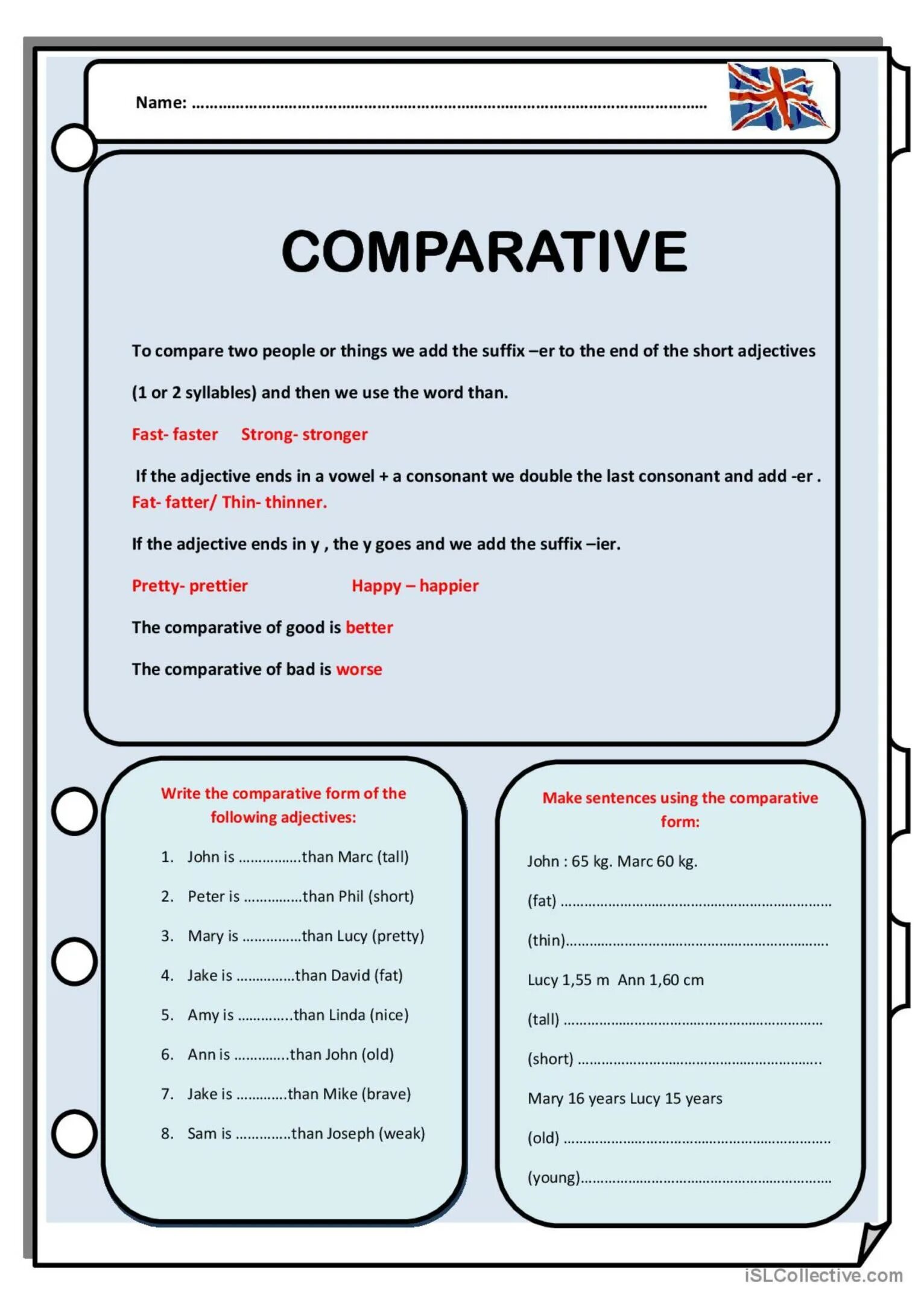 Comparative form weak. Comparatives в английском языке. comparison of adjectives exercises. degrees of adjectives exercises. comparative adjectives exercises.
