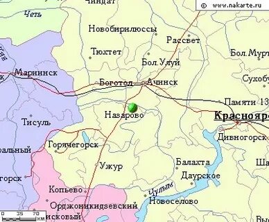 Крупные города рядом с красноярском