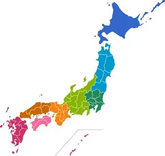 日 本 地 図 の デ フ ォ ル メ イ ラ ス ト(都 道 府 県 名 入 り) .