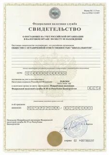 Кпп и огрн