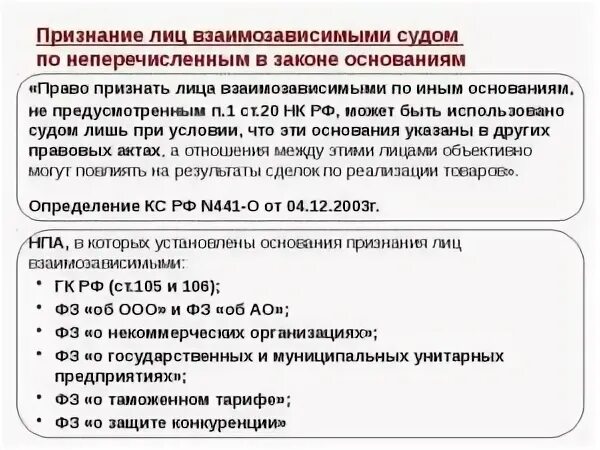 Взаимозависимые нк рф. Признаки взаимозависимых лиц. Примеры взаимозависимых лиц. Примеры взаимозависимых лиц в организации. Взаимозависимыми лицами признаются.