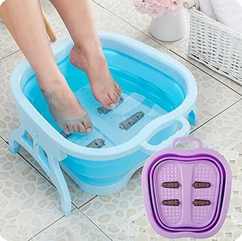 Складная ванночка Foldable foot Bucket. Ванна для ног. Массажная ванна для ног. Ванночка массажер для ног. Расслабляющая ванночка для ног