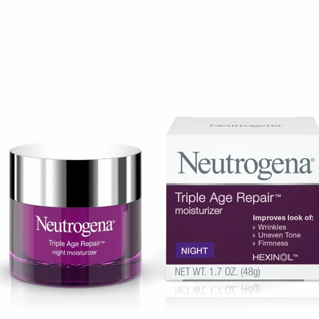 Неутрогена Triple age Repair. Neutrogena Anti Wrinkle Cream Night. Neutrogena для лица. Крем нитроджина для лица от морщин.