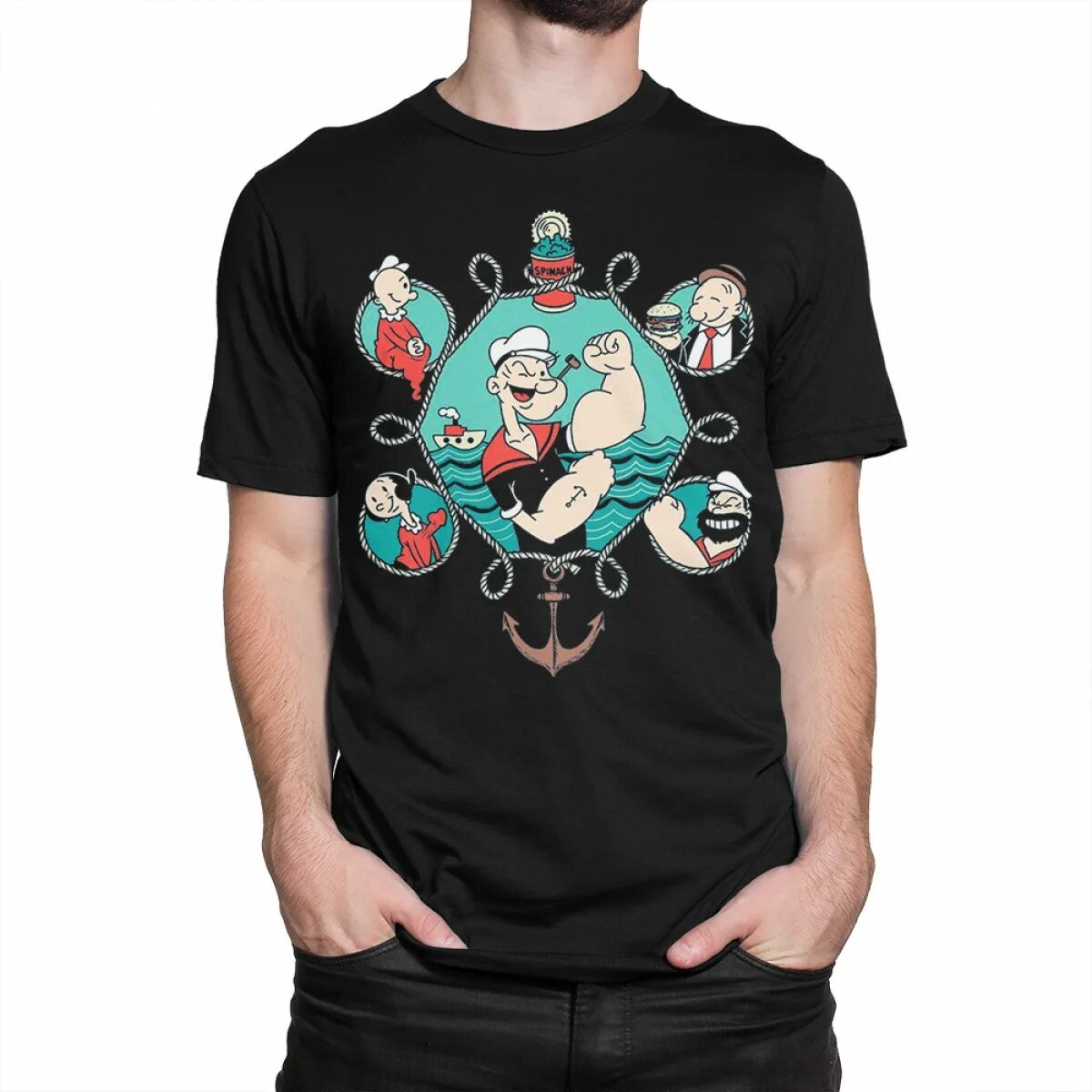 Футболка 'папай-моряк'. Футболка морячок папай. Футболка popeye the sailor. Футболка popeye. Футболка морячок папай.