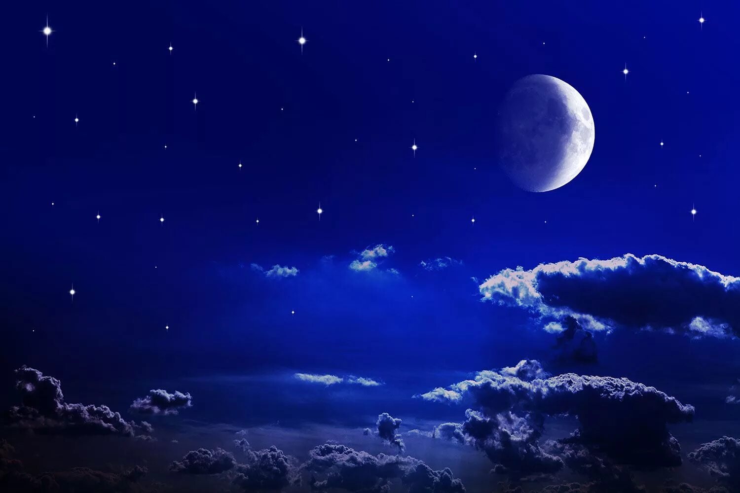 Ночное небо. Ночное небо со звездами. Лунная ночь. Красивое ночное небо. Звездное небо месяц