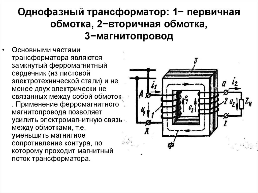 Определение обмоток трансформатора. Принцип действия однофазного силового трансформатора.. Силовой трансформатор с 3 обмотками. Назначение вторичной обмотки трансформатора. Устройство однофазного двухобмоточного трансформатора.