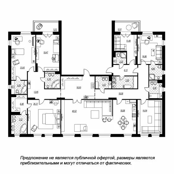 Квартира № 194 в 3 корпусе на 3 этаже. Клубные резиденции Крестовский de luxe