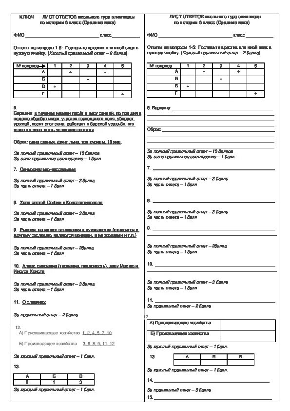 Олимпиадные задания по истории. Олимпиадные задания по истории 6 класс.