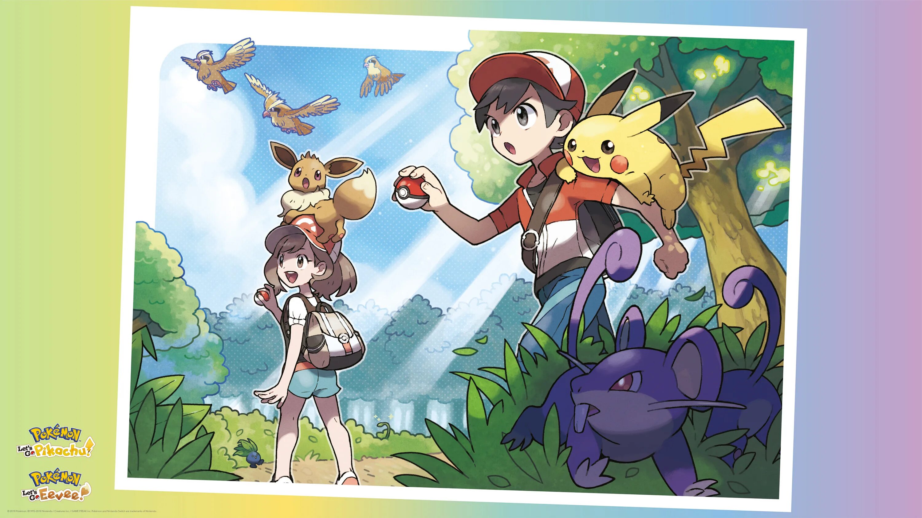 Покемон летс. Pokémon: Let's go, Eevee!. Покемон Lets go Eevee. Pokemon: Let's go, Pikachu! And Let's go, Eevee!. Покемоны обои.