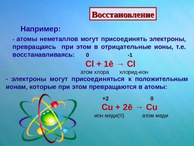 Присоединяются электроны