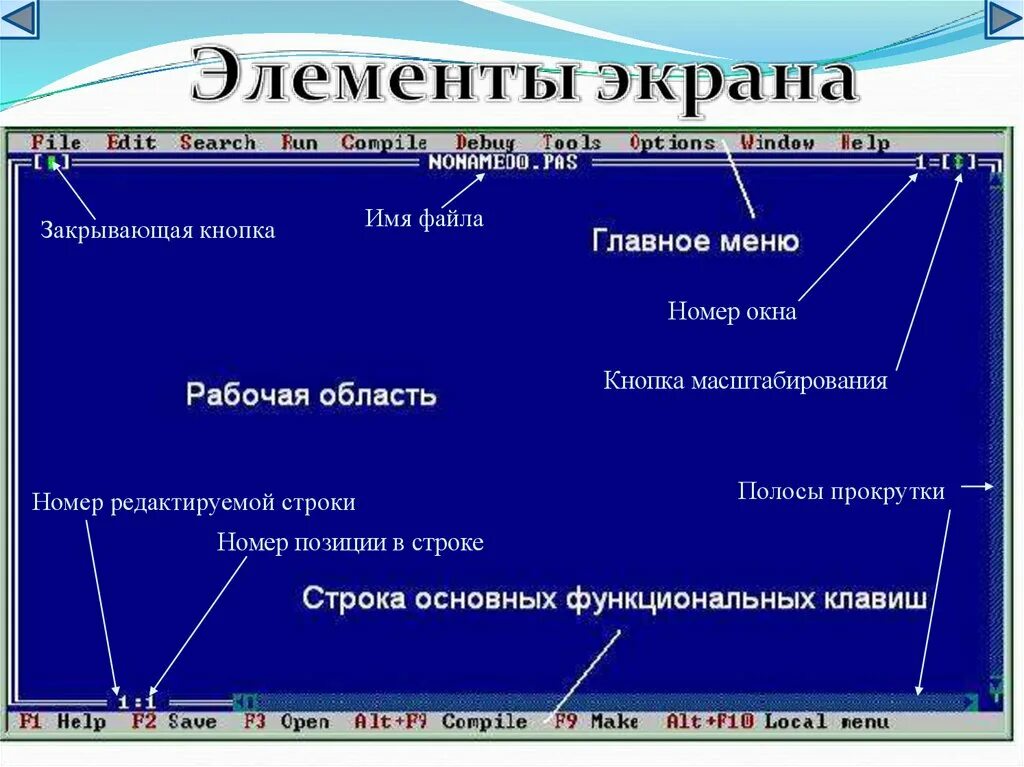 Элементы рабочей области. Установите соответствие главное меню имя файла рабочая область. Элементы экрана. Номер файла. Рабочая область.