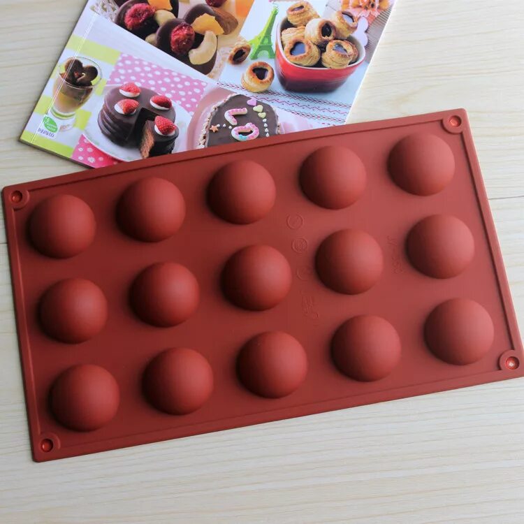 как сделать шоколадные шары в силиконовой форме. форма для льда и шоколада, 15 ячеек "шоколадные конфеты". формочка для торта. силиконовая форма для шоколада шарики. форма для трюфелей силиконовая.