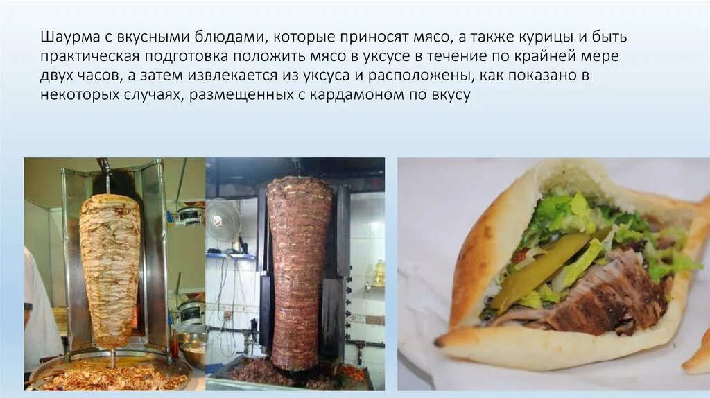 Из чего состоит шаурма. Шаурма для презентации. ирак кухня презентация. иракская шаурма.