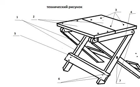 Чертежи складных столиков