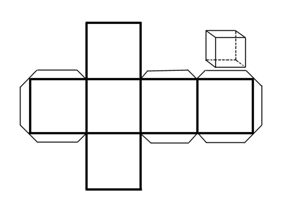 Из кубиков собрали параллелепипед. Развертка Куба со стороной 6.5 см.