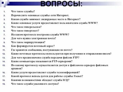Обсуждаемые вопросы в интернете