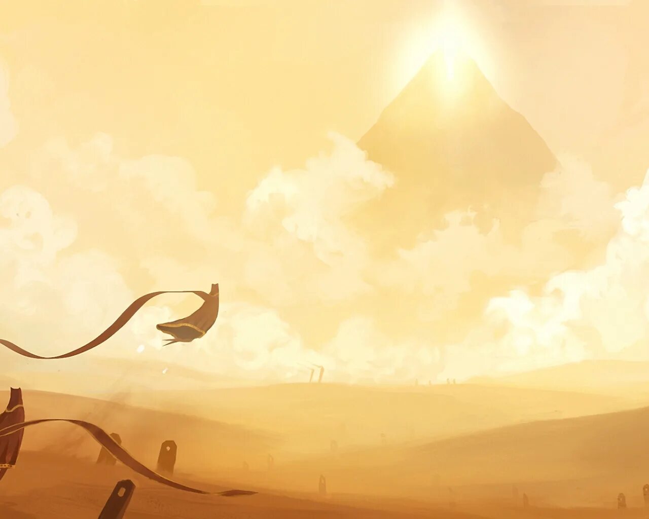 Journey post. Journey (игра, 2012). пустыня абстракция. обои на рабочий стол путешествия. фантастический фон для презентации.