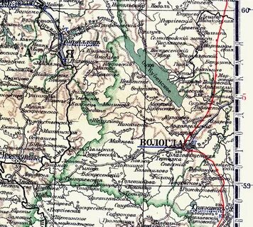 Карта вологодского уезда