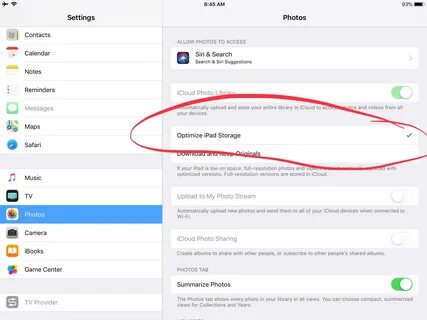 Оптимизация хранилища на iphone