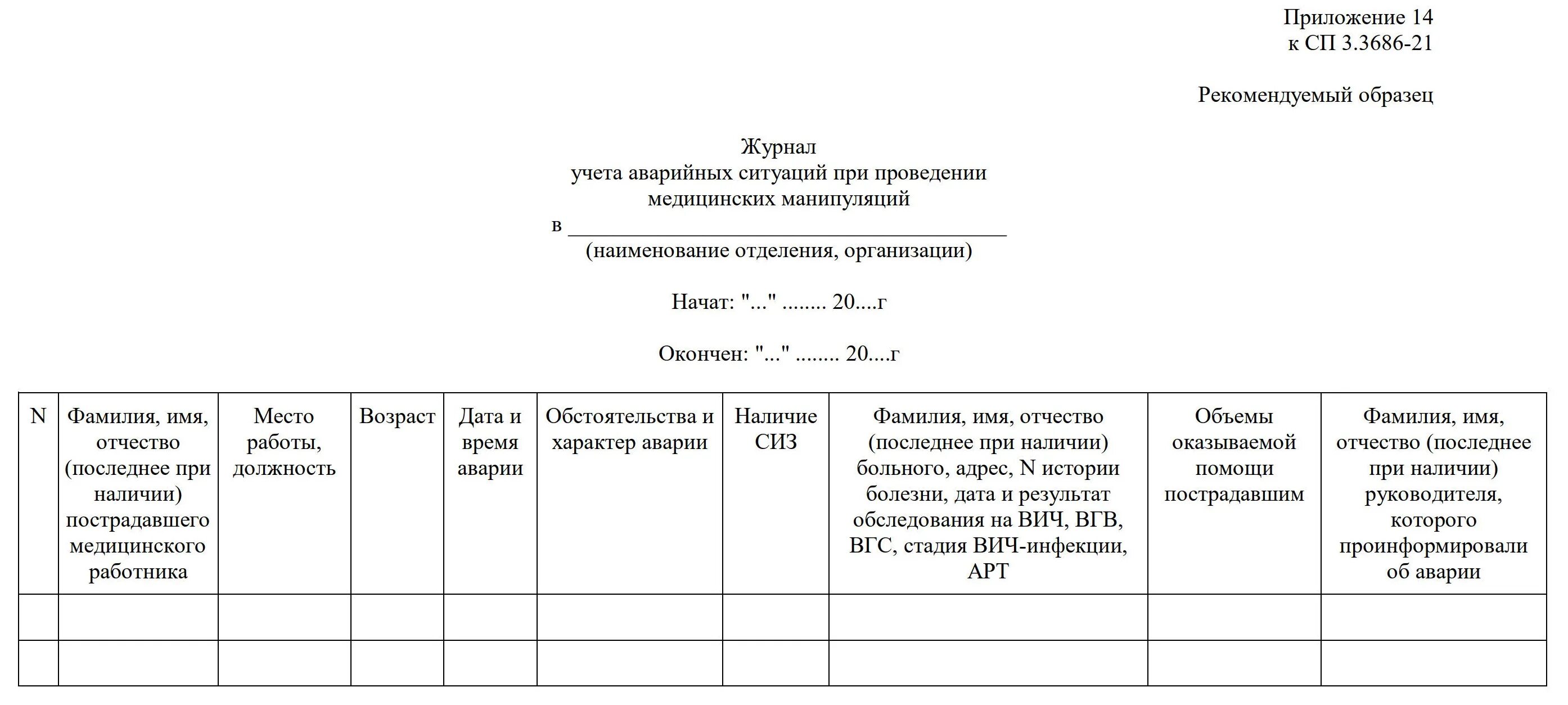 Приложение 14 образец