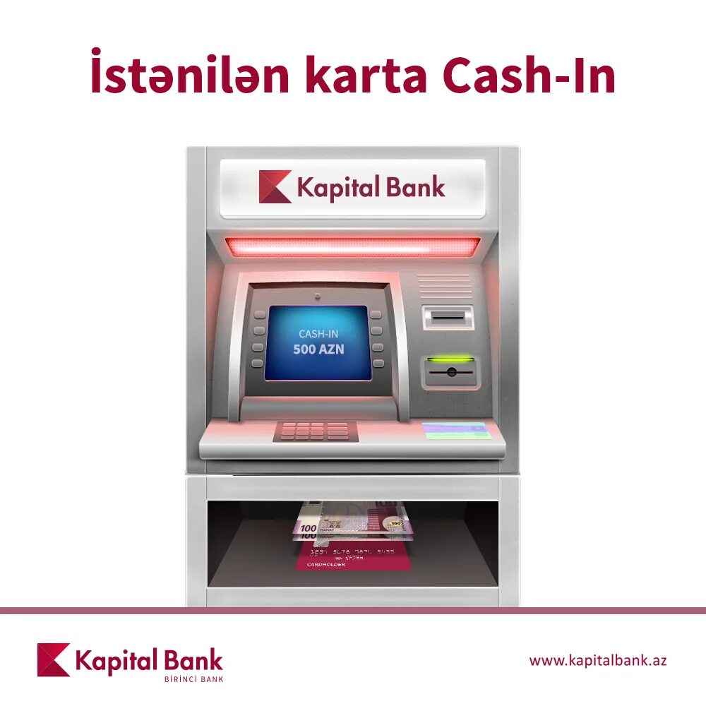 Cb kapitalbank az. KAPITALBANK Банкомат. Банкомат капитал банка. Банкомат с функцией Cash-in. Банкомат Kapital Bank.