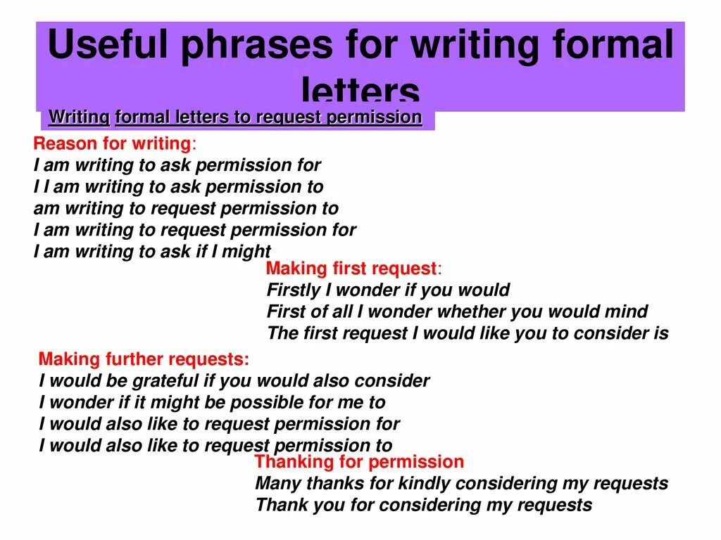 Writing a Formal Letter. Useful phrases for writing. Useful phrases for writing a Formal Letter. CAE writing Formal Letter.